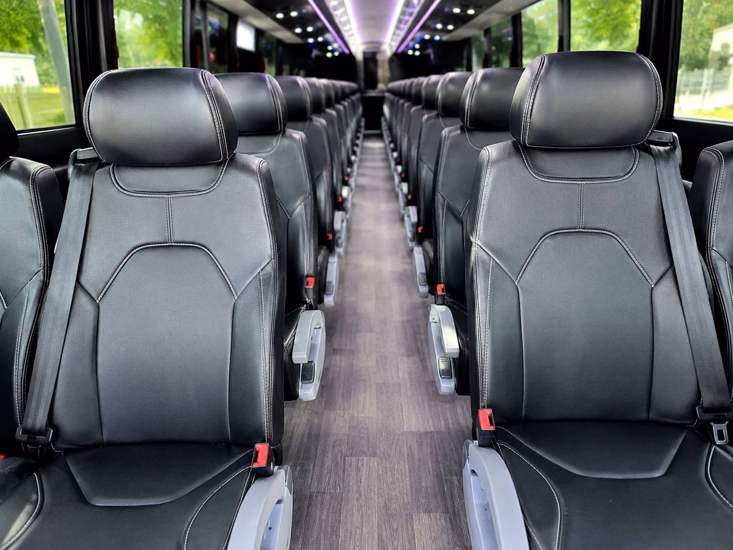 56 passenger charter bus interior